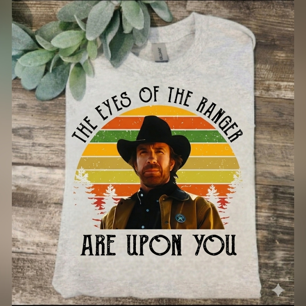 Chuck Norris Tshirt The Eyes Of The Ranger retro popular trending